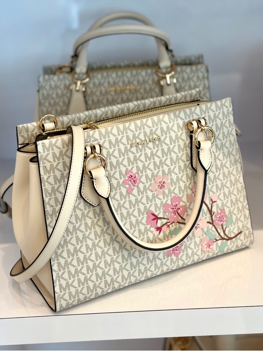 MICHAEL KORS Marilyn Md Embellished Signature Logo Satchel Crossbody - Picture 13 of 15